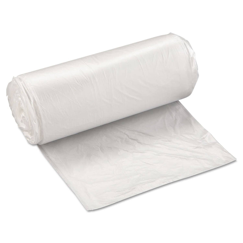 Interplast High-Density Commercial Can Liners, 16 Gal, 8 Microns, 24" X 33", Natural, 1,000/Carton - IBSS243308N - TotalRestroom.com