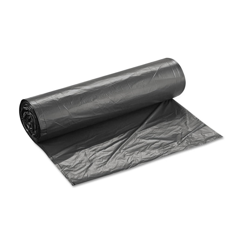 Interplast High-Density Interleaved Commercial Can Liners, 60 Gal, 16 Microns, 43" X 48", Black, 200/Carton - IBSS434816K - TotalRestroom.com