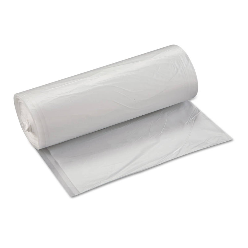Interplast High-Density Interleaved Commercial Can Liners, 60 Gal, 17 Microns, 38" X 60", Clear, 200/Carton - IBSS386017N - TotalRestroom.com