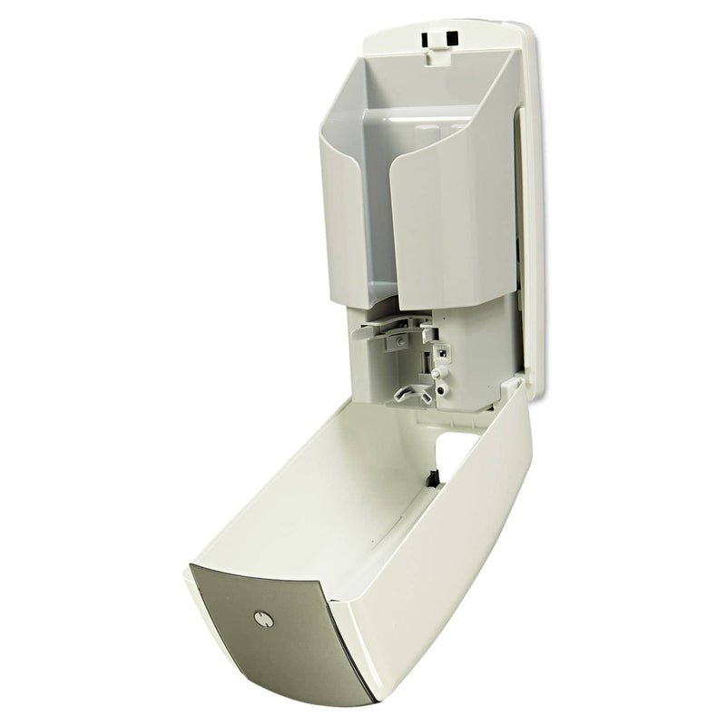 Rubbermaid Autofoam Touch-Free Gel/Foam Hand Sanitizer Dispenser, 1100 Ml, 5.2" X 5.25" X 10.9", White/Gray Pearl - RCP750140 - TotalRestroom.com