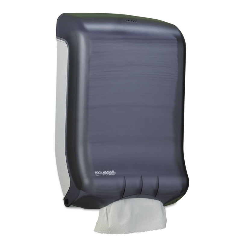 San Jamar Ultrafold Multifold/C-Fold Towel Dispenser, Classic, Black, 11 3/4 X 6 1/4 X 18 - SJMT1700TBK - TotalRestroom.com
