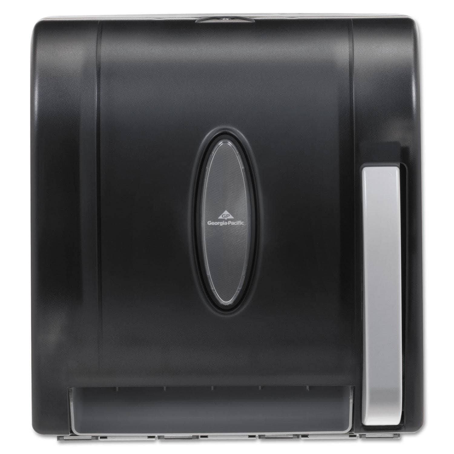 Georgia Pacific Hygienic Push-Paddle Roll Towel Dispenser, Translucent Smoke - GPC54338 - TotalRestroom.com