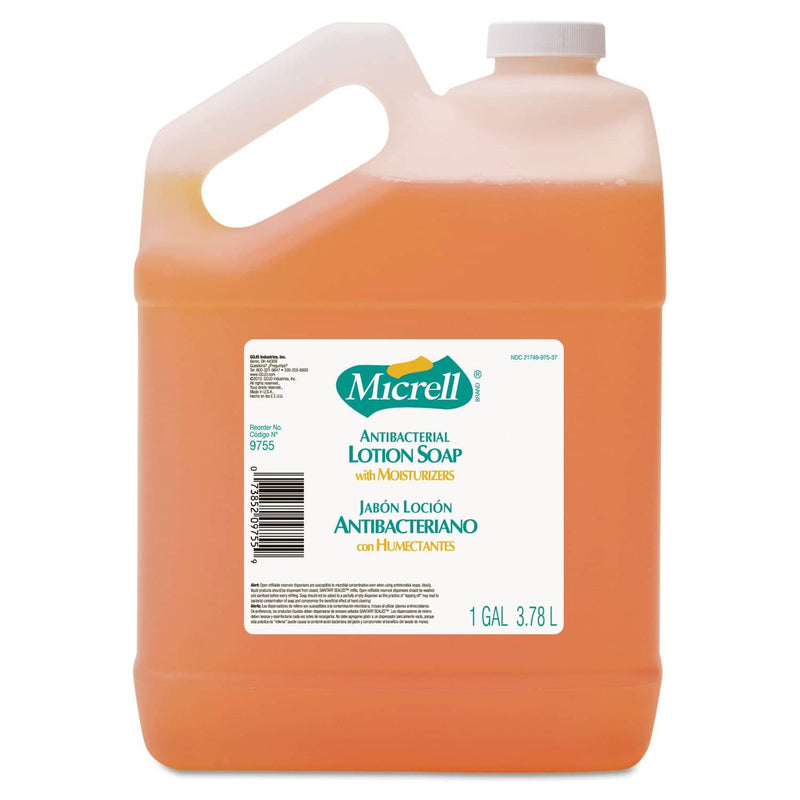 Micrell Antibacterial Lotion Soap, Light Scent, Liquid, 1Gal Bottle - GOJ975504EA - TotalRestroom.com