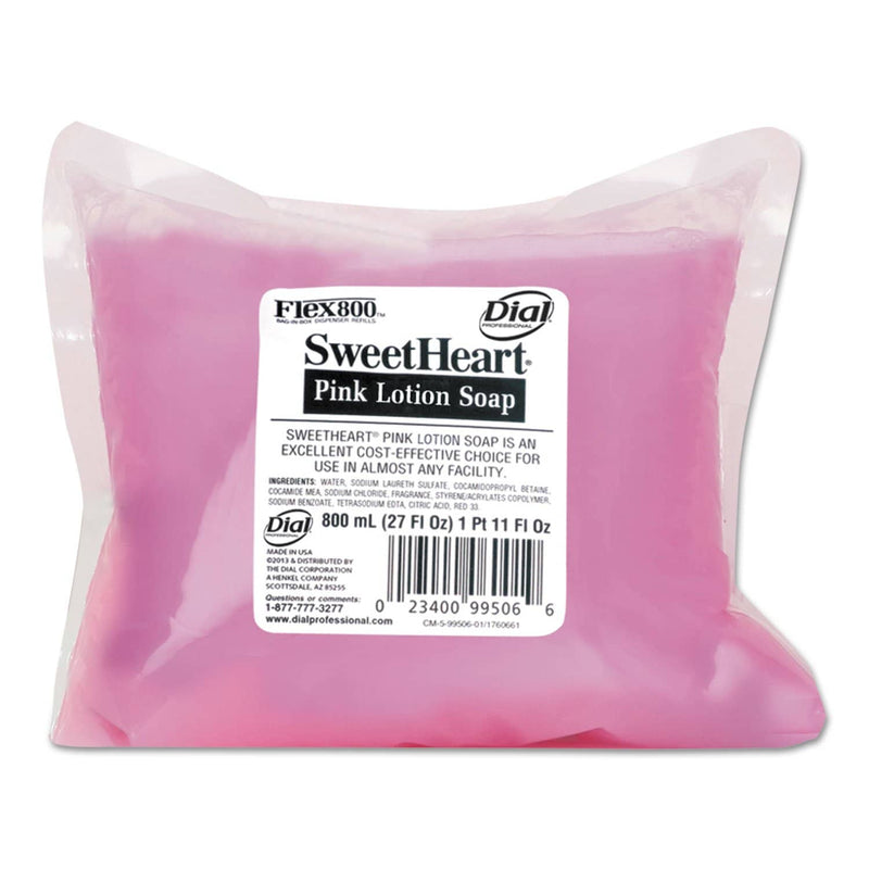 Sweetheart Pearlescent Pink Lotion Soap, Fruity/Floral Scent, 800Ml Refill, 12/Carton - DIA99506 - TotalRestroom.com