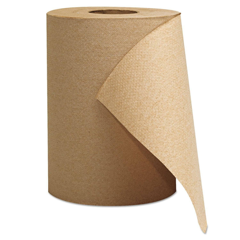GEN Hardwound Roll Towels, 1-Ply, Brown, 8" X 300 Ft, 12 Rolls/Carton - GEN1804 - TotalRestroom.com
