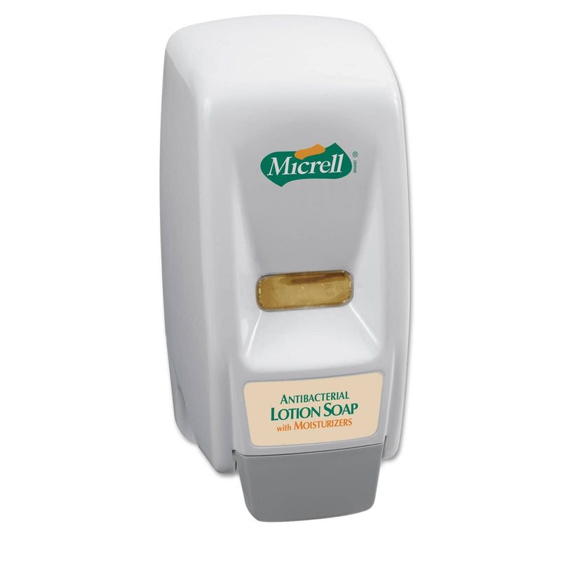 Micrell 800 Series Liquid Soap Dispenser, Wall Mountable, 5" X 4.5" X 11", Dove Gray - GOJ9721 - TotalRestroom.com