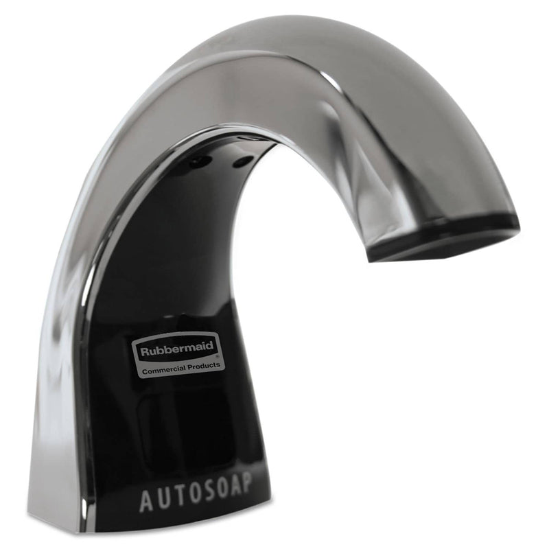 Rubbermaid Tc Oneshot Liquid Soap Dispenser, 1600 Ml, 6.8" X 9.8" X 13.8", Polished Chrome/Black - RCP401310 - TotalRestroom.com