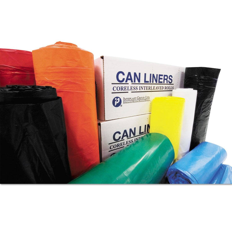 Interplast High-Density Commercial Can Liners Value Pack, 60 Gal, 14 Microns, 36" X 58", Clear, 250/Carton - IBSVALH3660N16 - TotalRestroom.com