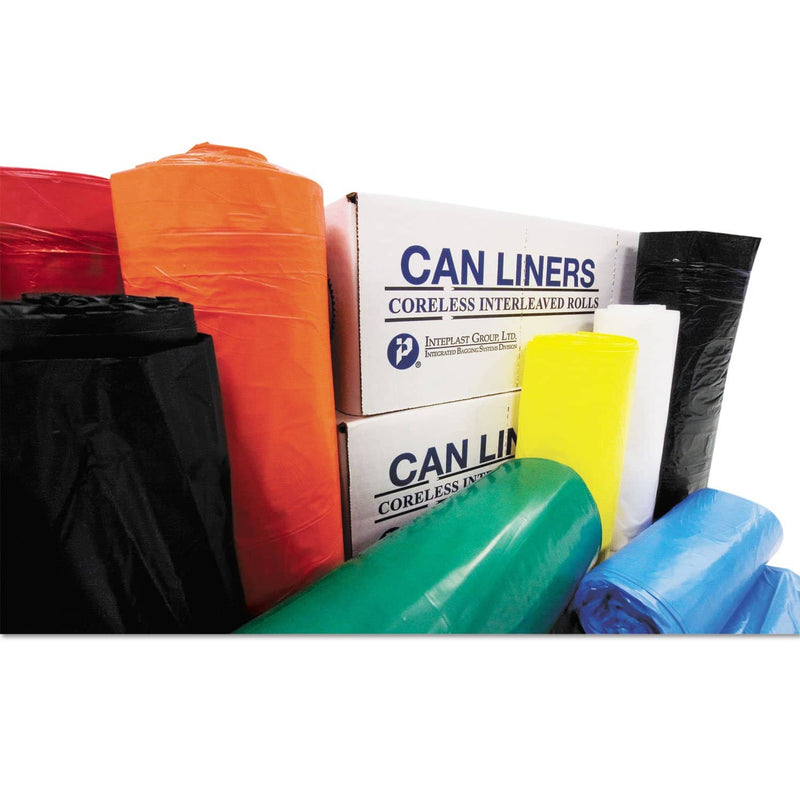 Interplast Low-Density Commercial Can Liners, 60 Gal, 0.7 Mil, 38" X 58", White, 100/Carton - IBSSL3858XHW2 - TotalRestroom.com