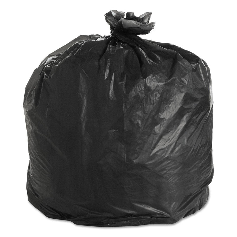 FlexSol High Density Coreless Can Liners, 33 Gal, 0.87 Mil, 33" X 40", Black, 150/Carton - ESXBRSX40BK - TotalRestroom.com