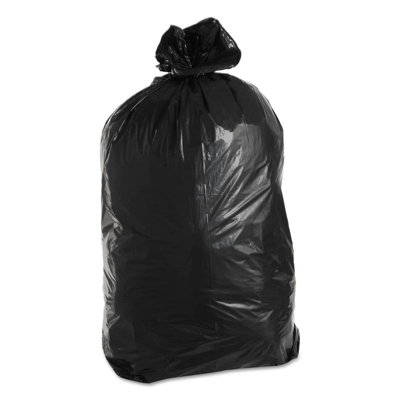 Trinity Plastics Low-Density Can Liners, 55 Gal, 1.7 Mil, 22" X 58", Black, 100/Carton - TRNML3658X - TotalRestroom.com