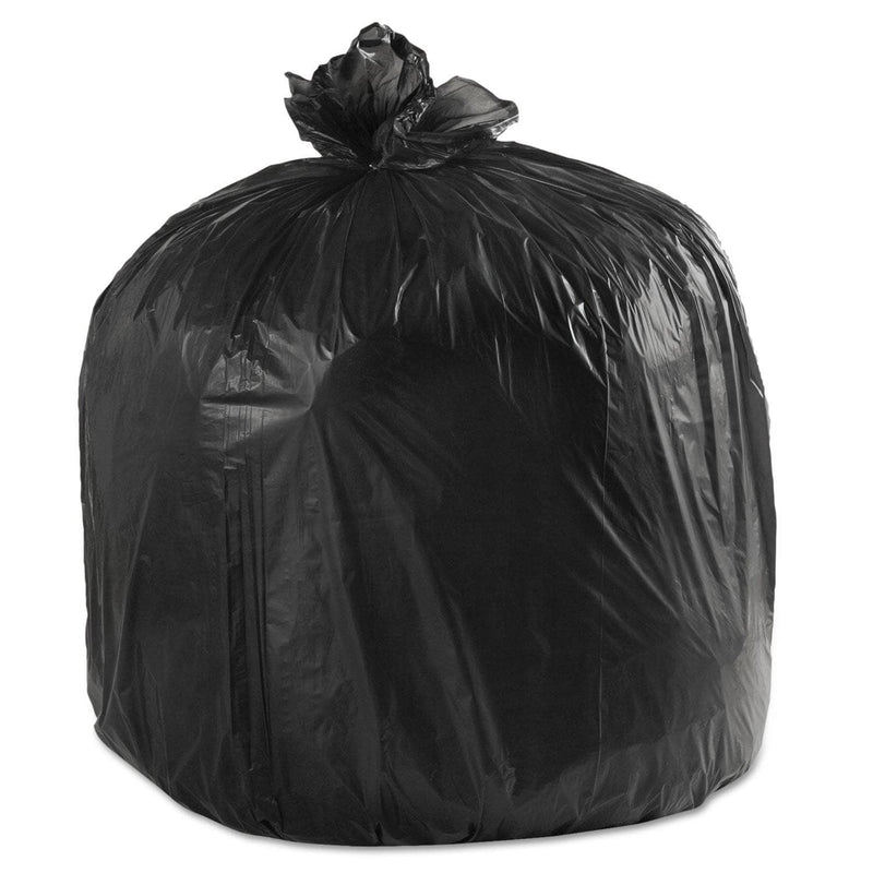 Boardwalk Low-Density Waste Can Liners, 45 Gal, 0.6 Mil, 40" X 46", Black, 100/Carton - BWK4046H - TotalRestroom.com