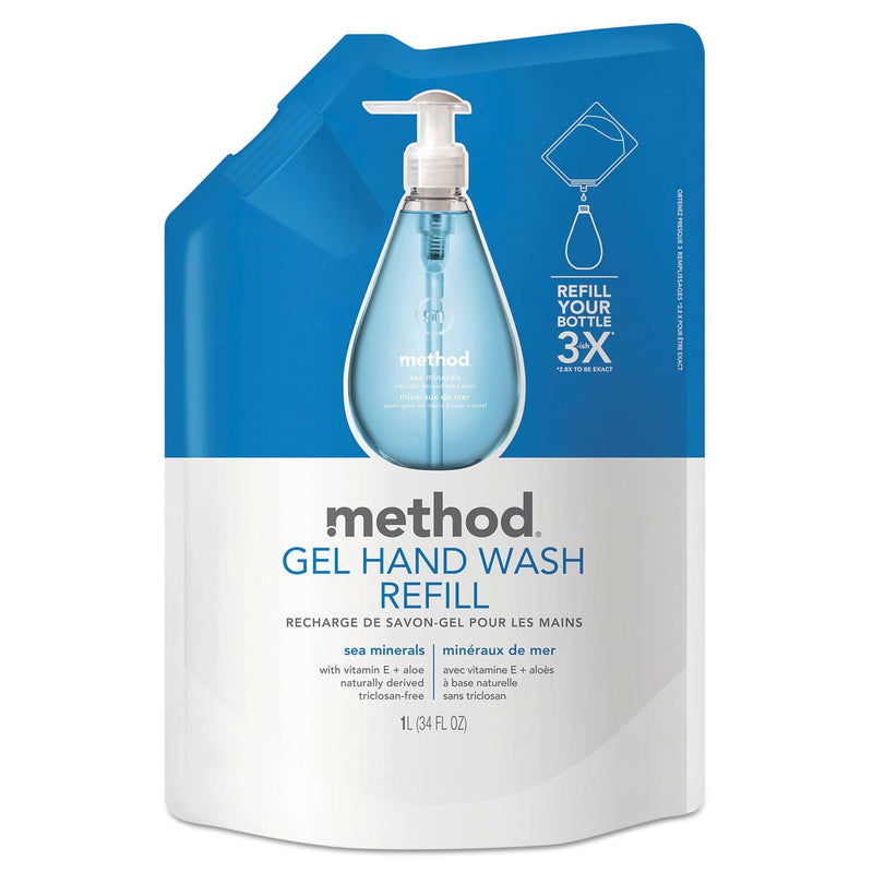 Method Gel Hand Wash Refill, Sea Minerals, 34 Oz Pouch - MTH00653 - TotalRestroom.com