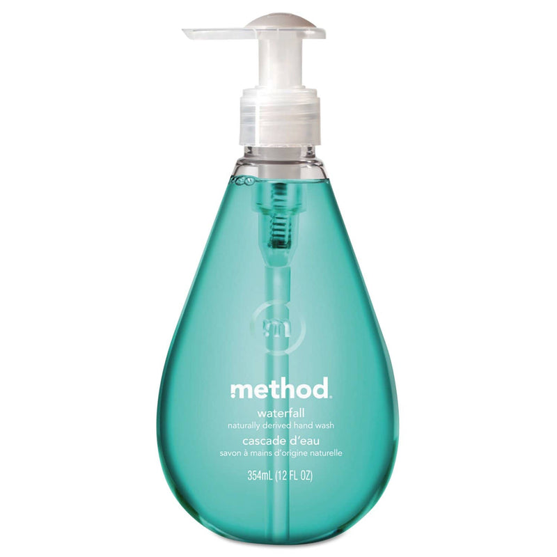 Method Gel Hand Wash, Waterfall, 12 Oz Pump Bottle, 6/Carton - MTH00379CT