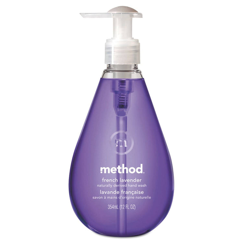 Method Gel Hand Wash, French Lavender, 12 Oz Pump Bottle, 6/Carton - MTH00031CT