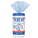 Scrubs Hand Cleaner Towels, 10 X 12, Blue/White, 30/Canister - ITW42230 - TotalRestroom.com