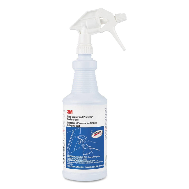 3M Ready-To-Use Glass Cleaner With Scotchgard, Apple, 32 Oz Spray Bottle, 12/Ctn - MMM85788CT - TotalRestroom.com
