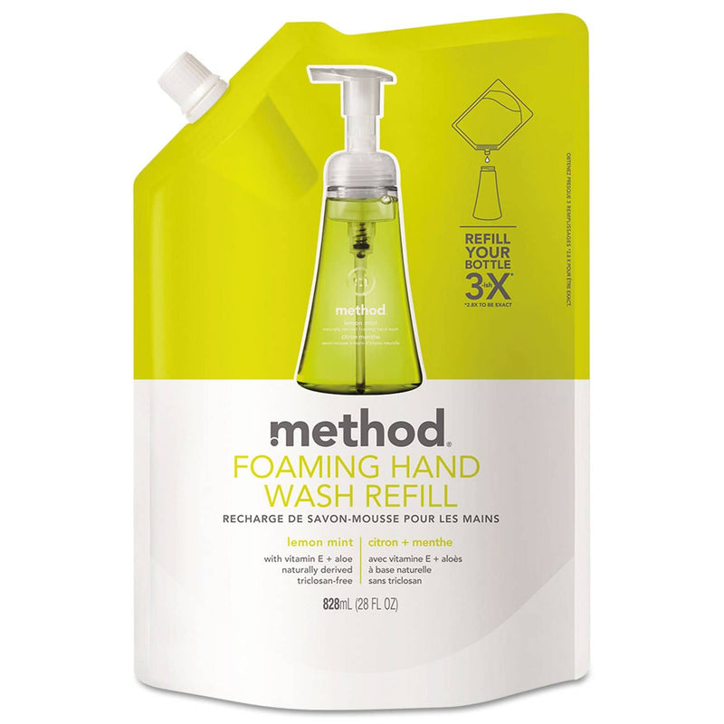 Method Foaming Hand Wash Refill, Lemon Mint, 28 Oz Pouch - MTH01365 - TotalRestroom.com