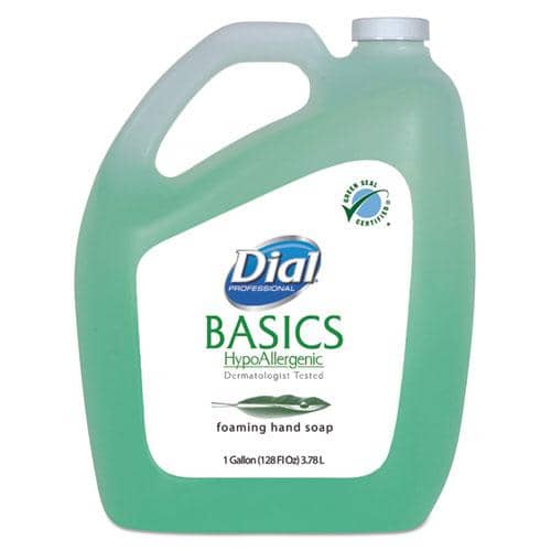 Dial Basics Foaming Hand Soap, Original, Honeysuckle, 1 gal Bottle, 4/Carton - CASE - DIA98612CT