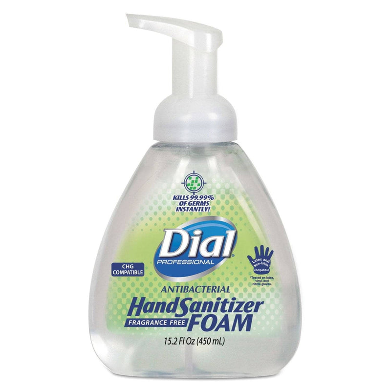 Dial Antibacterial Foaming Hand Sanitizer, 15.2 Oz Pump Bottle, 4/Carton - DIA06040 - TotalRestroom.com