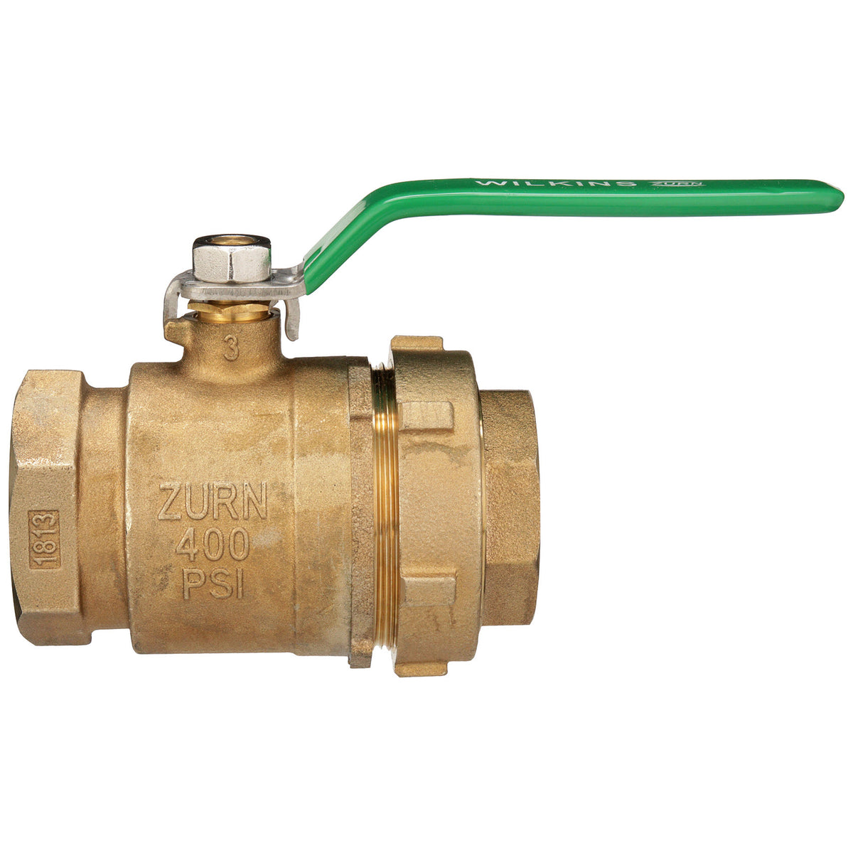 Zurn 2-850TUXL 2" 850XL Full Port Bronze Ball Valve, tapped," with single union body
