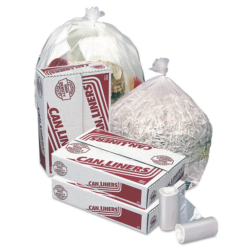 Pitt High-Density Coreless Mini-Roll Can Liners, 45 Gal, 12 Microns, 40" X 48", Natural, 250/Carton - PITMR40482MC - TotalRestroom.com