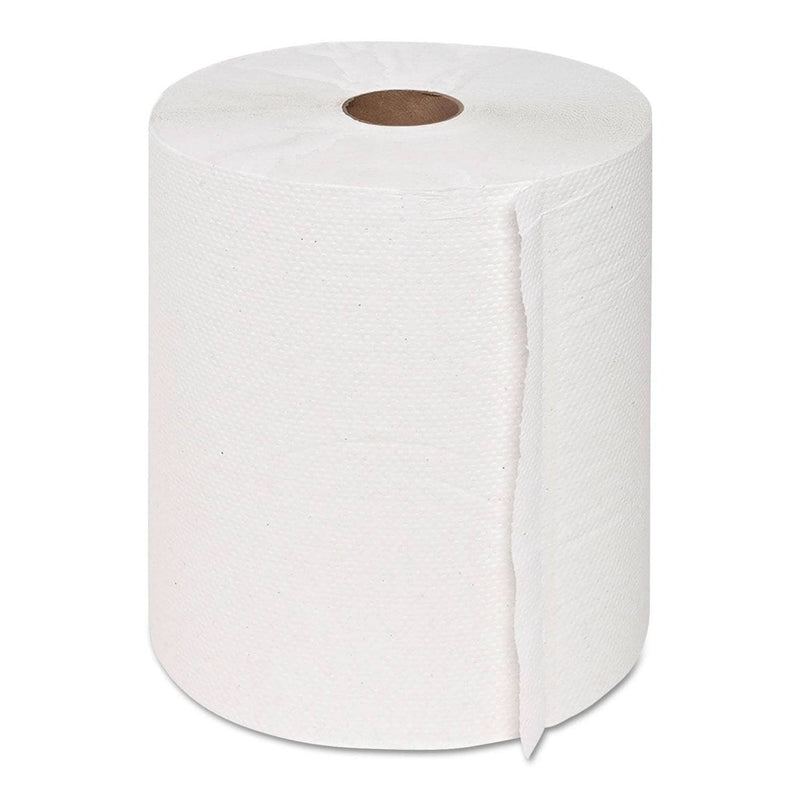 GEN Hardwound Roll Towels, 1-Ply, White, 8" X 350 Ft, 12 Rolls/Carton - GEN1910 - TotalRestroom.com