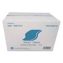 GEN Small Roll Bath Tissue, Septic Safe, 1-Ply, White, 1000 Sheets/Roll, 96 Rolls/Carton - GEN10001PLY - TotalRestroom.com