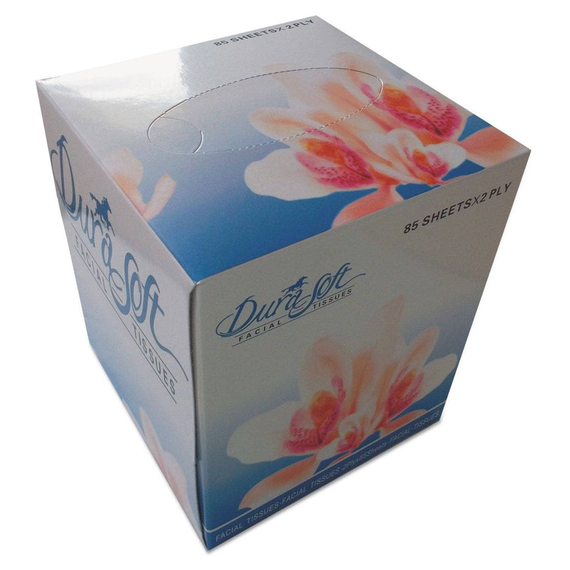 GEN Facial Tissue Cube Box, 2-Ply, White, 85 Sheets/Box, 36 Boxes/Carton - GEN852D