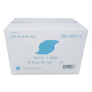 GEN Small Roll Bath Tissue, Septic Safe, 2-Ply, White, 500 Sheets/Roll, 96 Rolls/Carton - GENVALUE2PLY500 - TotalRestroom.com