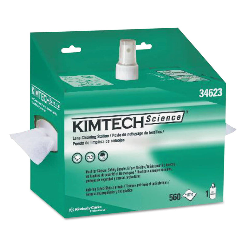Kimtech Lens Cleaning Station, 8Oz Spray, 4 2/5 X 8 1/2, 560/Box, 4 Boxes/Carton - KCC34623 - TotalRestroom.com