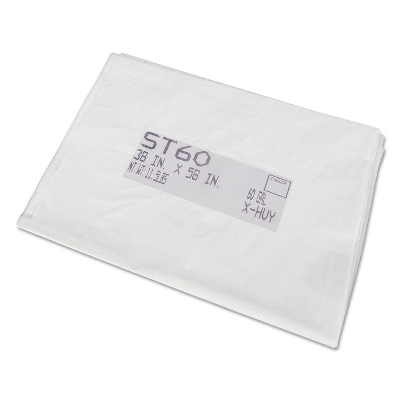 FlexSol St-Super Tuff Trash Bags, 30 Gal, 0.72 Mil, 30" X 36", White, 200/Carton - ESXST36 - TotalRestroom.com