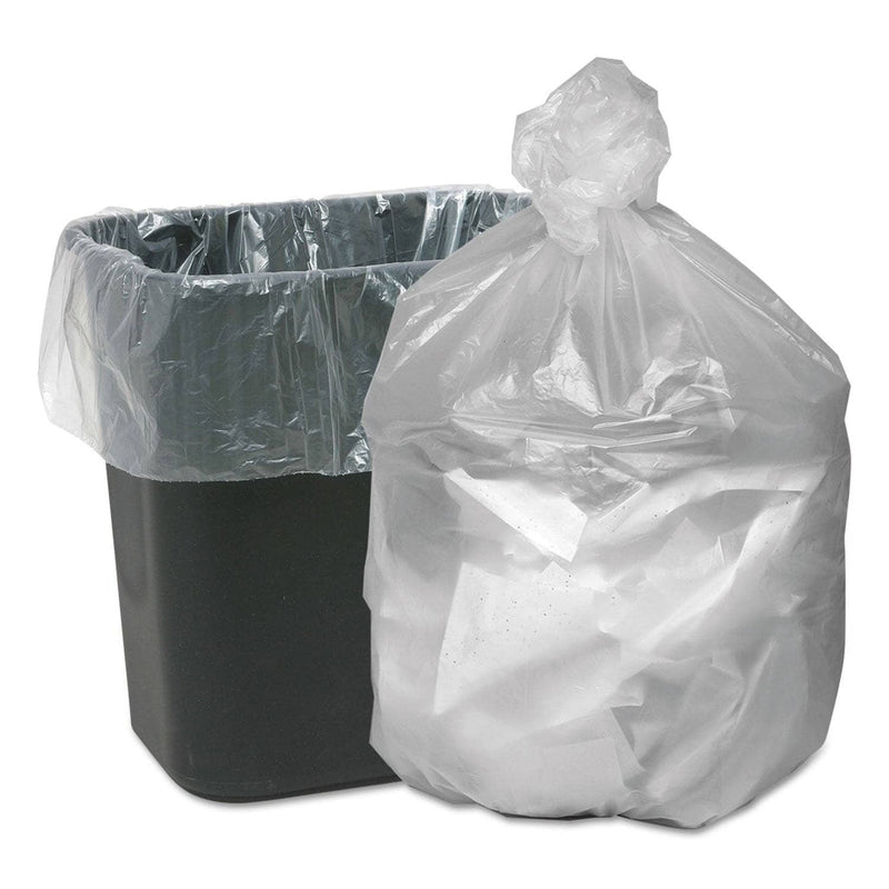 Good N Tuff Waste Can Liners, 10 Gal, 6 Microns, 24" X 24", Natural, 1,000/Carton - WBIGNT2424 - TotalRestroom.com