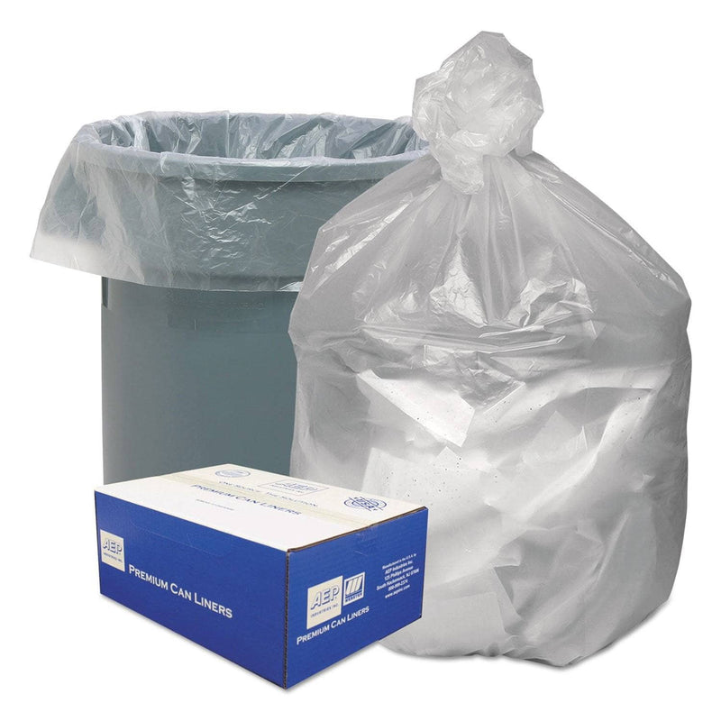 Good N Tuff Waste Can Liners, 56 Gal, 14 Microns, 43" X 46", Natural, 200/Carton - WBIGNT4348 - TotalRestroom.com