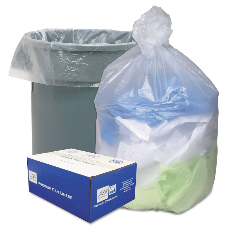 Ultra Plus Can Liners, 33 Gal, 11 Microns, 33" X 40", Natural, 500/Carton - WBIHD334011N - TotalRestroom.com