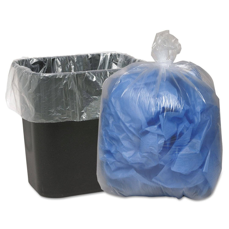 Classic Linear Low-Density Can Liners, 10 Gal, 0.6 Mil, 24" X 23", Clear, 500/Carton - WBI242315C - TotalRestroom.com