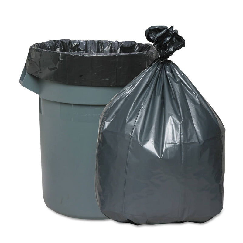 Platinum Plus Can Liners, 60 Gal, 1.55 Mil, 39" X 56", Gray, 25/Carton - WBIPLA5525 - TotalRestroom.com