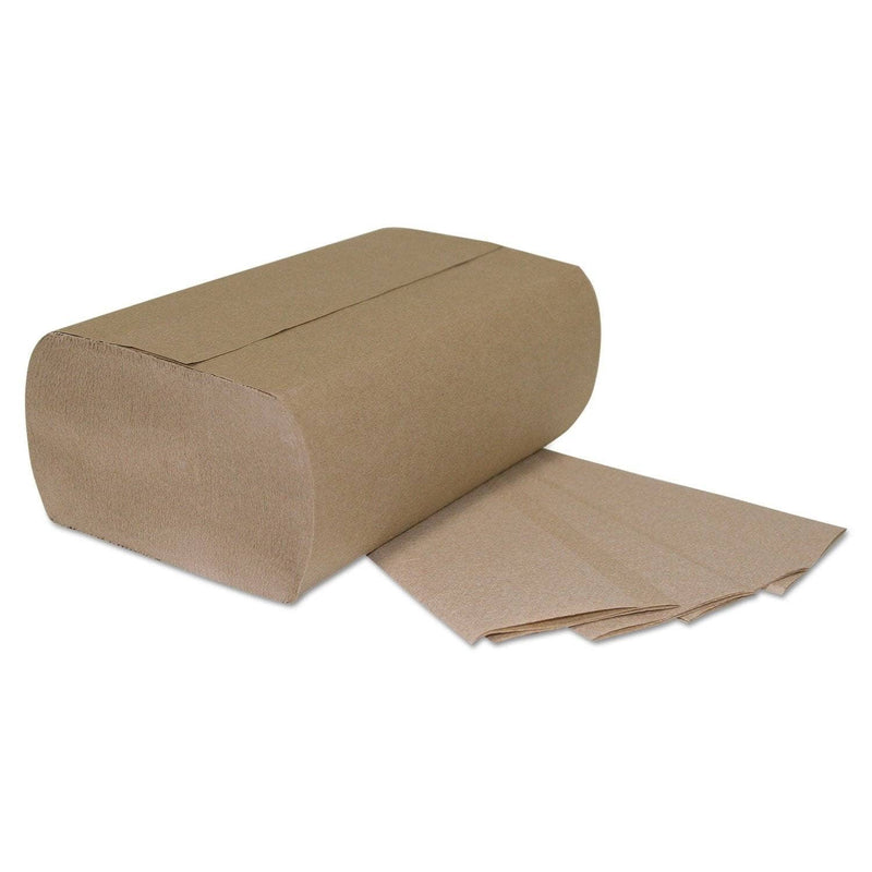GEN Multi-Fold Paper Towels, 1-Ply, Brown, 9 1/4 X 9 1/4, 250 Towels/Pack, 16 Packs/Carton - GEN1941