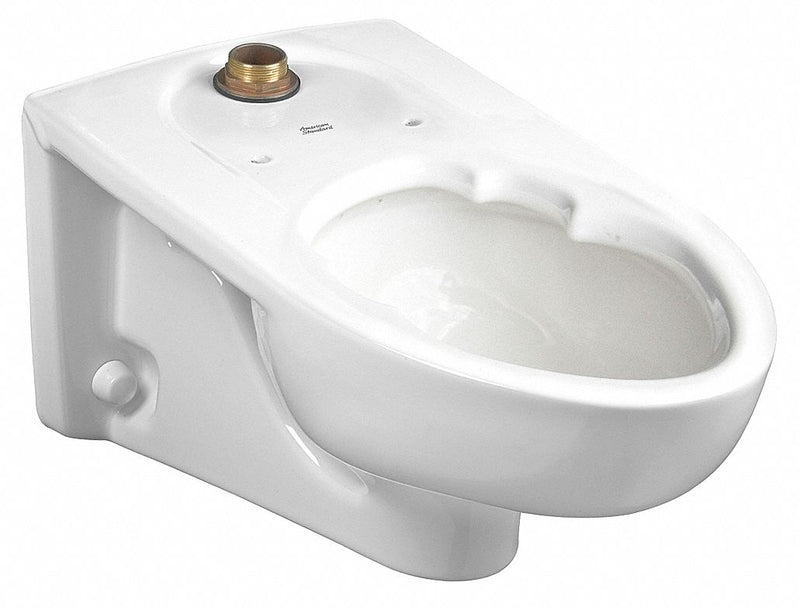 American Standard Elongated, Wall, Flush Valve, Bedpan Holding Toilet Bowl, 1.1/1.6 Gallons per Flush - 2633101.02