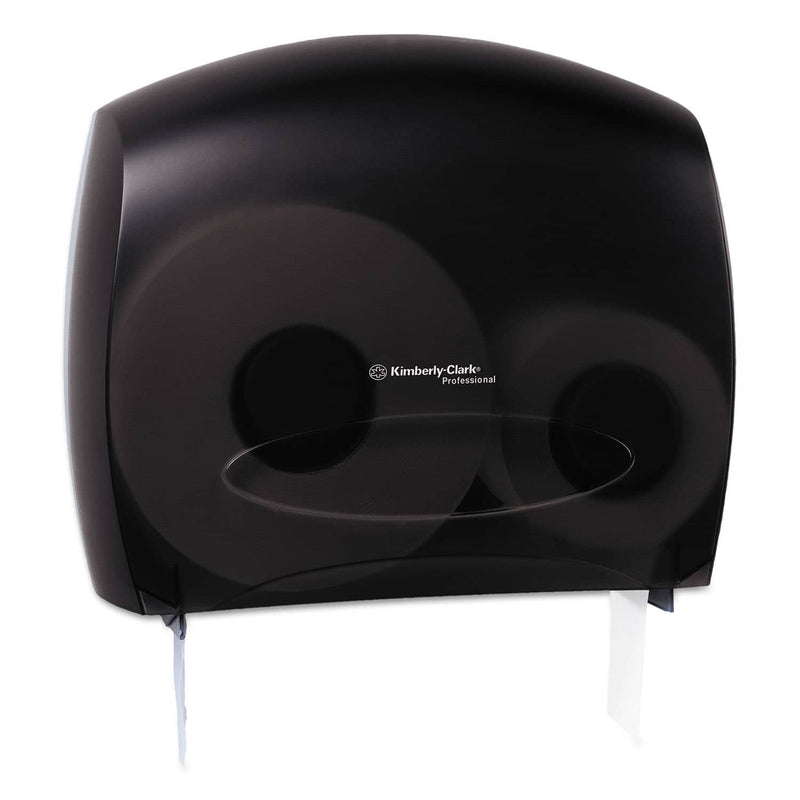 Kimberly-Clark Jrt Jr. Escort Jumbo Bathroom Tissue Dispenser, 13.33" X 5.75" X 16", Smoke - KCC09507 - TotalRestroom.com