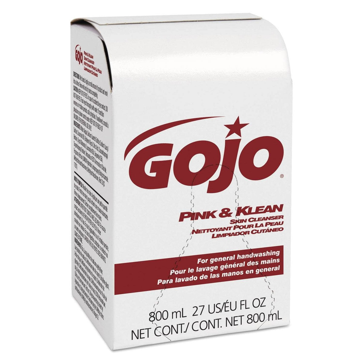 Gojo Pink And Klean Skin Cleanser 800Ml Bag-In-Dispenser Refill, Floral - GOJ912812EA - TotalRestroom.com
