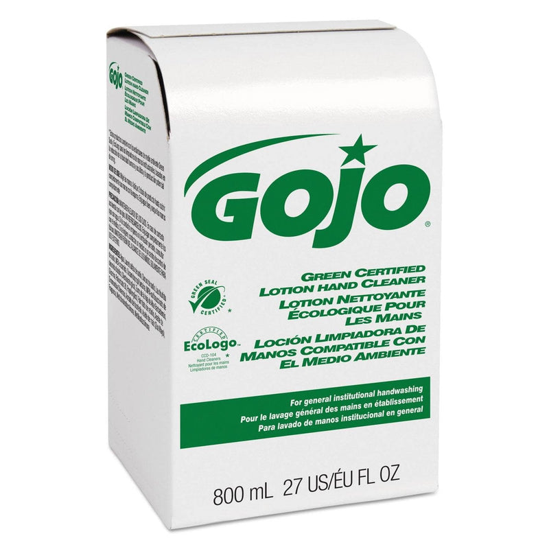 Gojo Green Certified Lotion Hand Cleaner 800Ml Bag-In-Box Refill, Unscented, Refill - GOJ916512CT