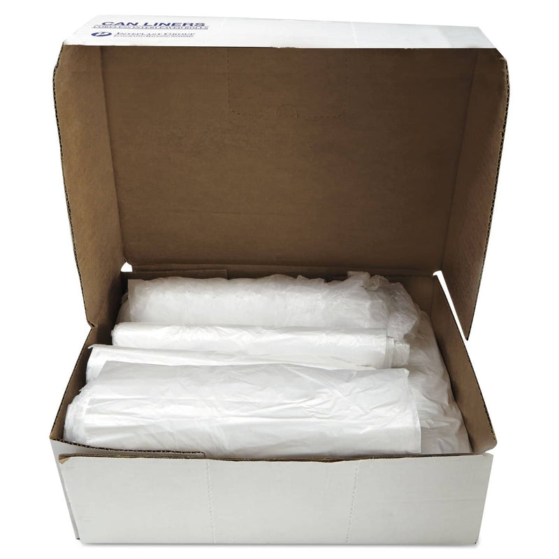 Interplast High-Density Commercial Can Liners, 60 Gal, 16 Microns, 43" X 48", Natural, 200/Carton - IBSS434816N - TotalRestroom.com