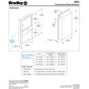 Bradley 2291-10 Combination Commercial Paper Towel Dispenser/Waste Receptacle, Semi-Recessed-Mounted, Stainless Steel