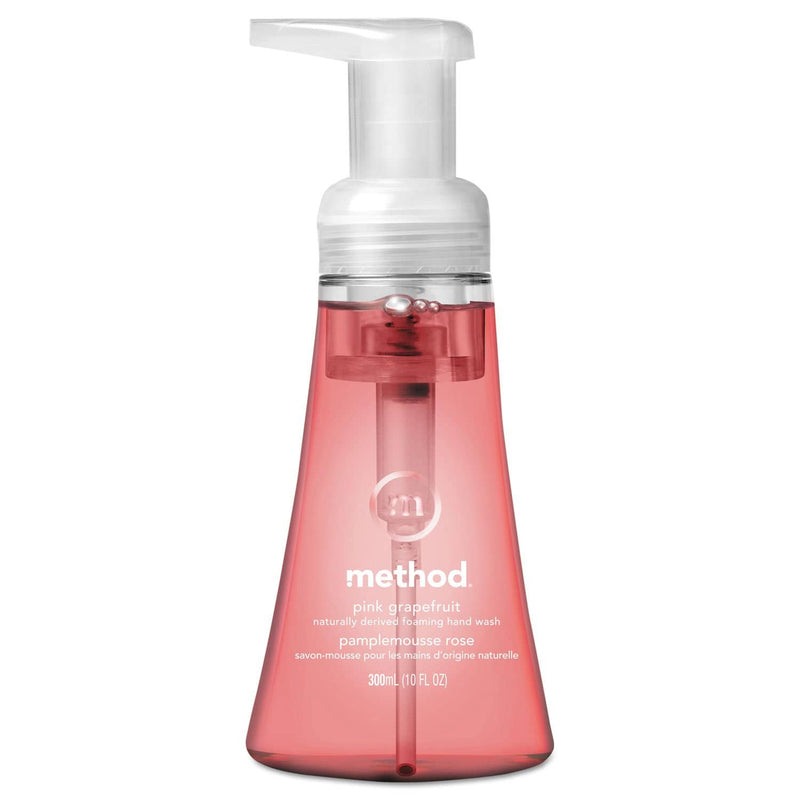 Method Foaming Hand Wash, Pink Grapefruit, 10 Oz Pump Bottle, 6/Carton - MTH01361