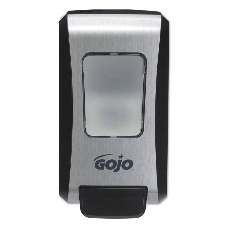 Gojo FMX-20 Liquid Soap Dispenser, 2000 Ml, 6.5" X 4.7" X 11.7", Black/Chrome - GOJ527106EA - TotalRestroom.com