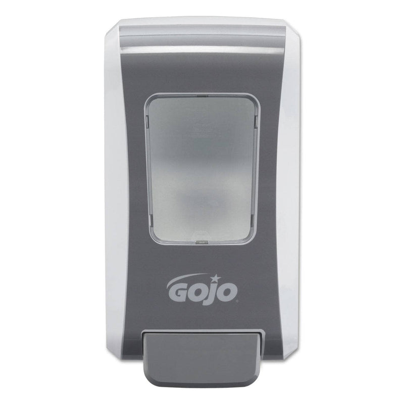 Gojo FMX-20 Liquid Soap Dispenser, 2000 Ml, 6.5" X 4.7" X 11.7", White/Gray, 6/Carton - GOJ527006 - TotalRestroom.com