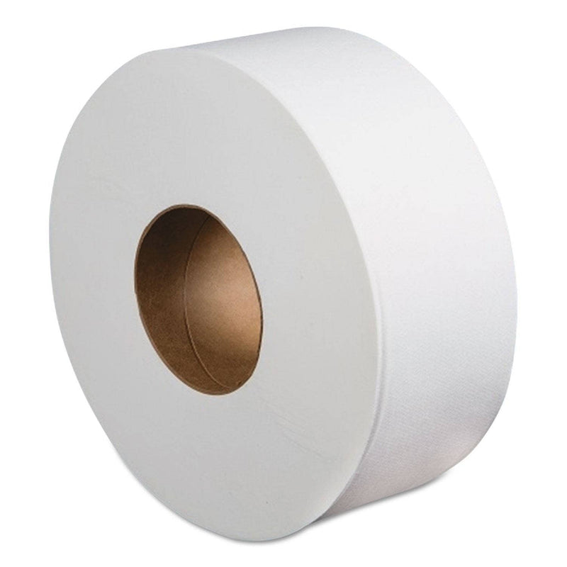 Boardwalk Jumbo Roll Bathroom Tissue, Septic Safe, 2-Ply, White, 3.4" X 1000 Ft, 12 Rolls/Carton - BWK410323 - TotalRestroom.com