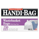 Handi-Bag Super Value Pack, 8 Gal, 0.6 Mil, 22" X 24", White, 130/Box - WBIHAB6FW130 - TotalRestroom.com