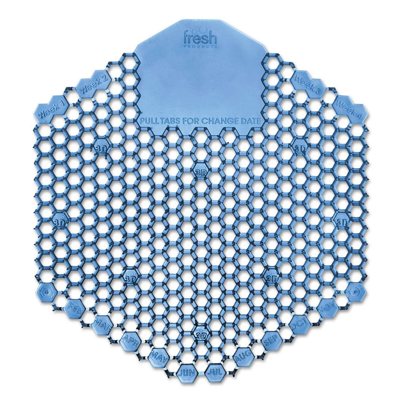 Fresh Products Wave 3D Urinal Deodorizer Screen, Blue, Wintergreen Fragrance, 60 Screens/Carton - FRS3WDS60WIN - TotalRestroom.com